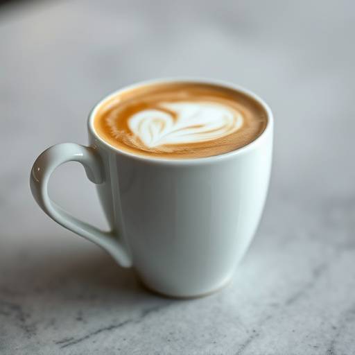 Cappuccino cremoso servido en una taza de cerámica