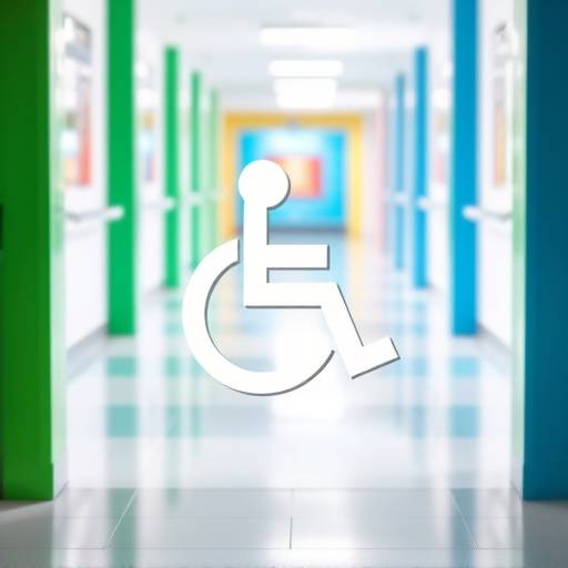 Símbolo de acceso para sillas de ruedas, indicando accesibilidad para personas con movilidad reducida.